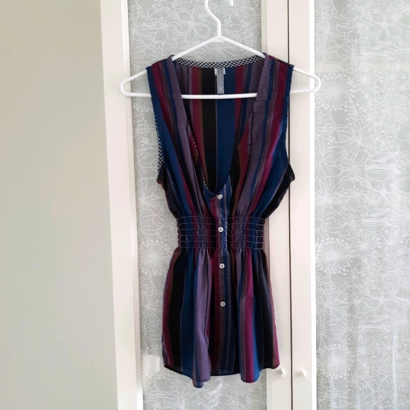 Urban Renewal recycled low neck striped shirt - Picture 1 of 5